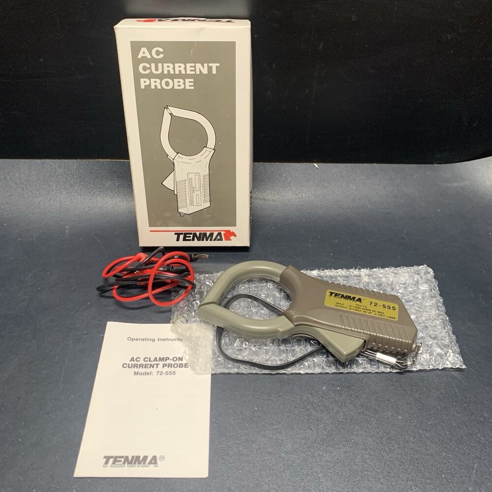 Tenma 72-555 AC Clamp-on Current probe, 1mV/1A 0-1000 Amps AC Max, EUC